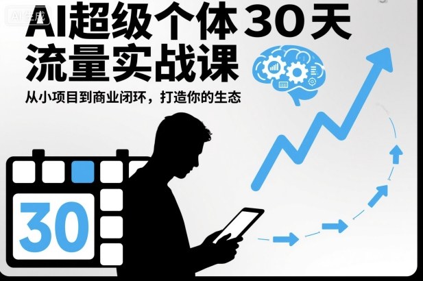 AI超级个体30天流量实战课，从小项目到商业闭环，打造你的生态-黑马项目网