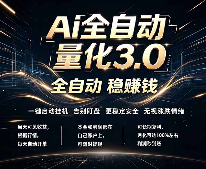 EA黄金量化，全天无人值守，24小时不停干，小白轻松操作，日入1000+-黑马项目网