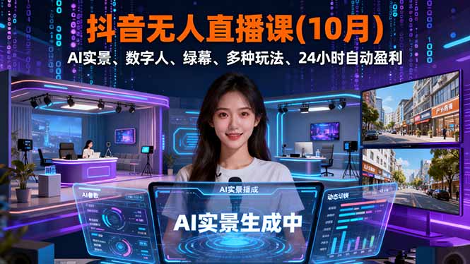 抖音无人直播课(10月-黑马项目网