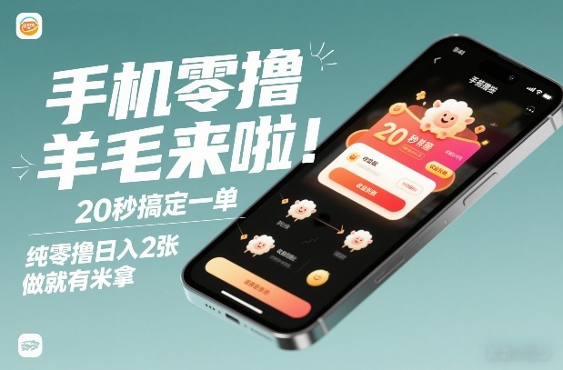 手机零撸薅羊毛来啦！20秒搞定一单，纯零撸日入2张，做就有米拿【揭秘】-黑马项目网