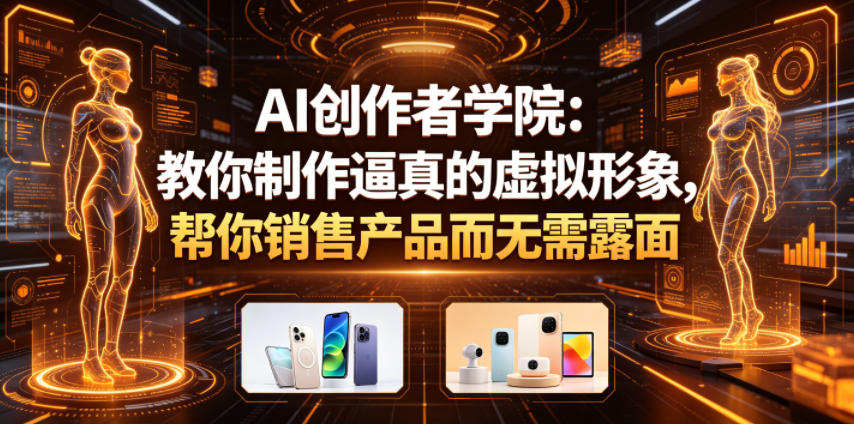 AI创作者学院：教你制作逼真的虚拟形象，帮你销售产品而无需露面【原创双语字幕】-黑马项目网