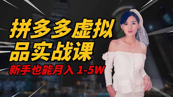 2025 拼多多虚拟品系统实战课，轻资产项目，可矩阵开工作室，新手也能…-黑马项目网