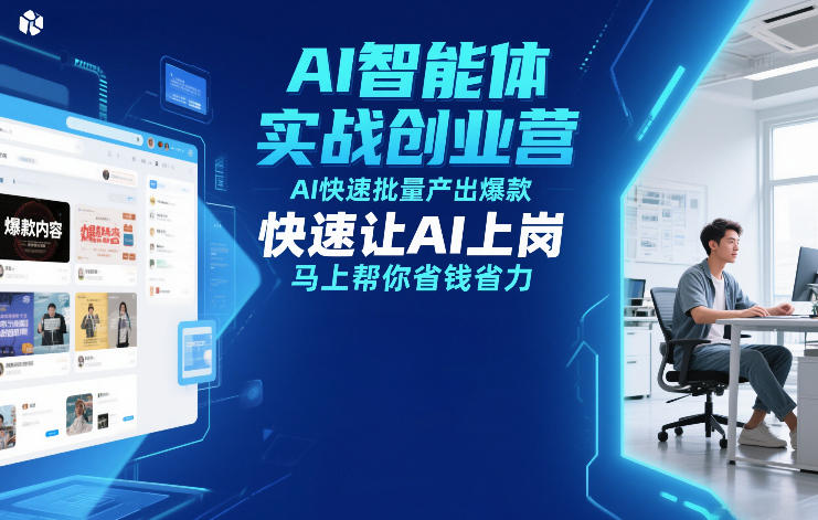 AI智能体实战创业营12月23-25号线下课，AI快速批量产出爆款，快速让AI上岗，马上帮你省钱省力-黑马项目网