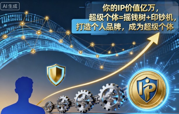 你的IP价值亿万，超级个体=摇钱树+印钞机，打造个人品牌，成为超级个体-黑马项目网