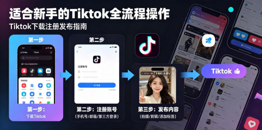 Tiktok下载注册发布，适合新手的Tiktok全流程操作-黑马项目网