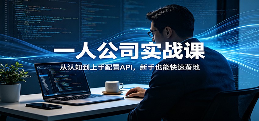一人公司实战课：从认知到上手配置API，新手也能快速落地-黑马项目网