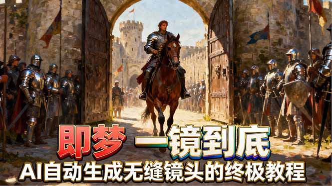 即梦AI一镜到底终极教程，智能补帧+运镜技巧，AI自动生成无缝丝滑长镜头高效出片-黑马项目网