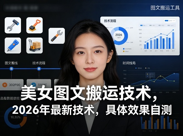 美女图文搬运技术，2026年最新技术，具体效果自测-黑马项目网