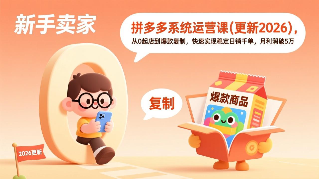 拼多多系统运营课(更新4月-黑马项目网