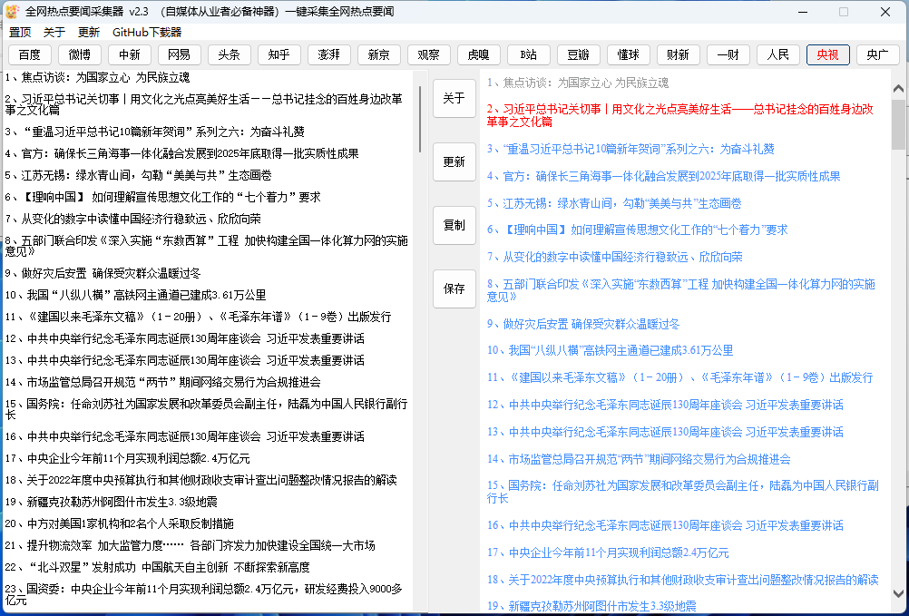 全网热点要闻采集器v2.3-黑马项目网