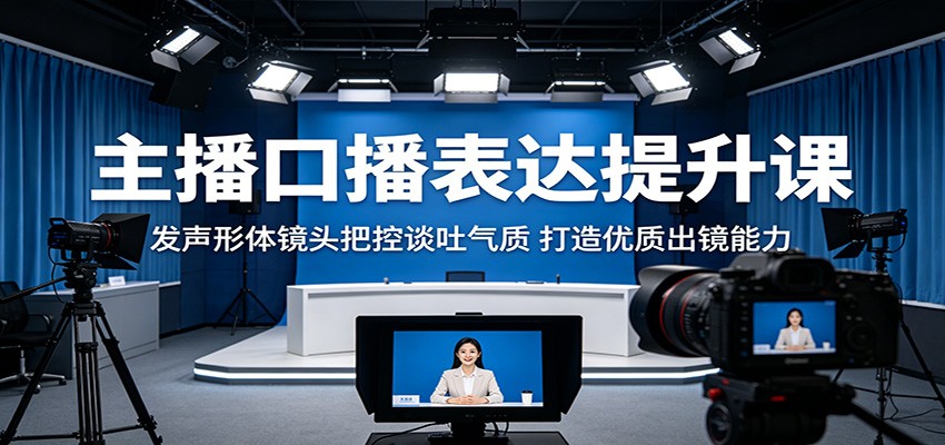 主播口播表达提升课：发声形体镜头把控谈吐气质，打造优质出镜能力-黑马项目网