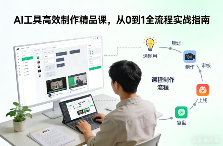 AI工具高效制作精品课，从0到1全流程实战指南-黑马项目网