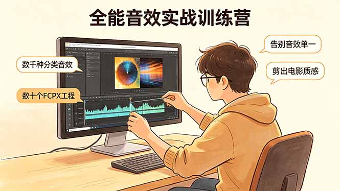 全能音效实战训练营：数千种分类音效+数十个FCPX工程，告别音效单一，剪出电影质感-黑马项目网