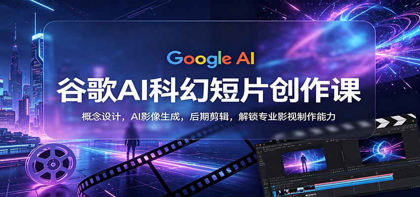 谷歌AI科幻短片创作课：概念设计，AI影像生成，后期剪辑，解锁专业影视制作能力-黑马项目网