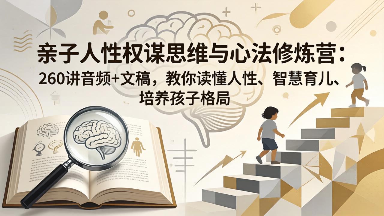 亲子人性权谋思维与心法修炼营：260讲音频+文稿，教你读懂人性、智慧育儿、培养孩子格局-黑马项目网
