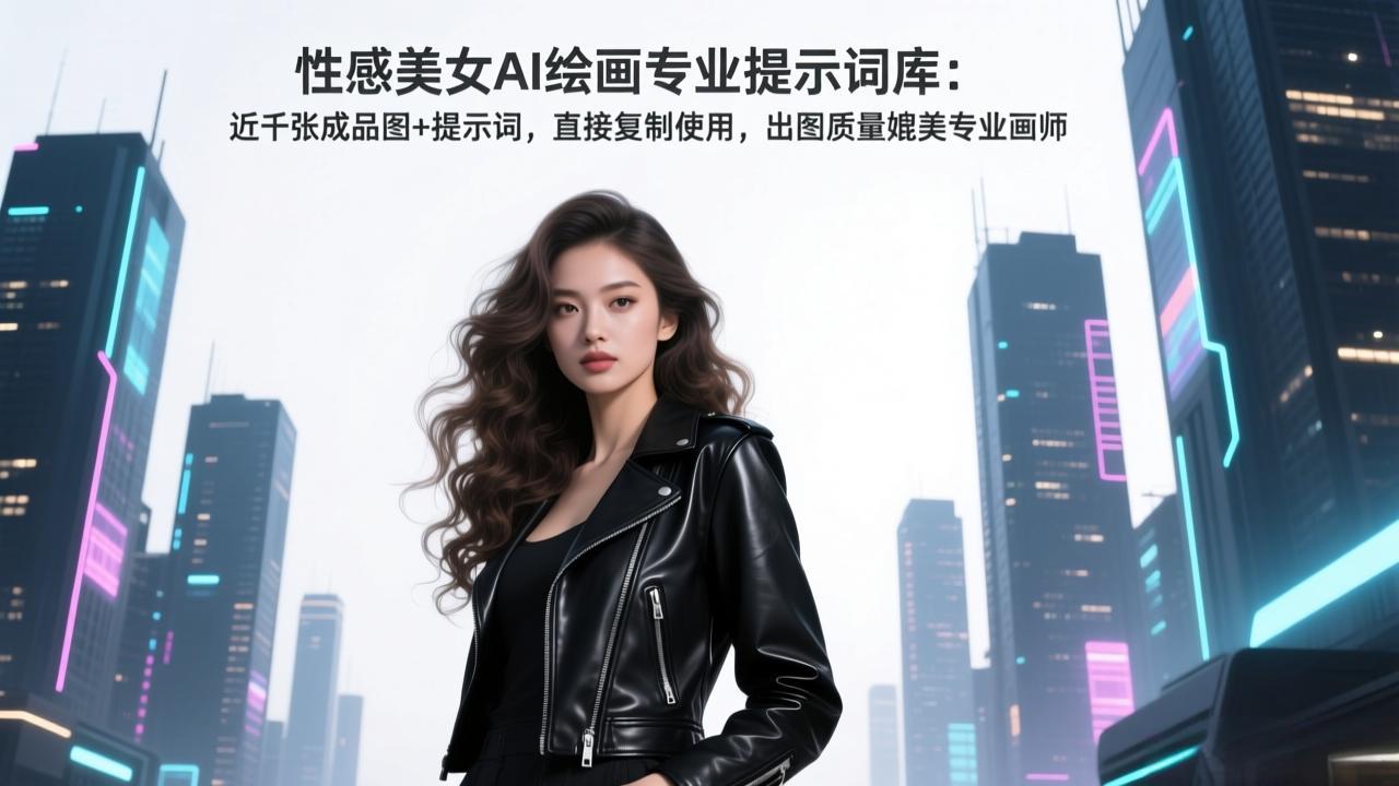 性感美女AI绘画专业提示词库：近千张成品图+提示词，直接复制使用，出图质量媲美专业画师-黑马项目网