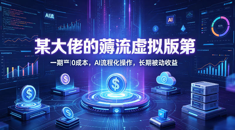 某大佬的薅流虚拟版第一期丨0成本，AI流程化操作，长期被动收益-黑马项目网