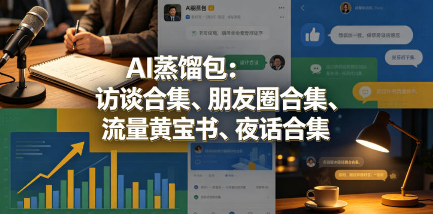 AI蒸馏包：访谈合集、朋友圈合集、流量黄宝书、夜话合集【文档】-黑马项目网