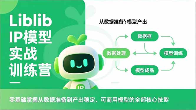 Liblib IP模型实战训练营，零基础掌握从数据准备到产出稳定、可商用模型的全部核心技能-黑马项目网