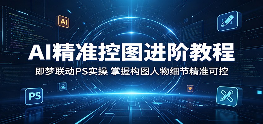 AI精准控图进阶教程：即梦联动PS实操，掌握构图人物细节精准可控-黑马项目网