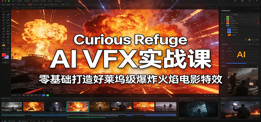 Curious Refuge AI VFX实战课，零基础打造好莱坞级爆炸火焰电影特效-黑马项目网