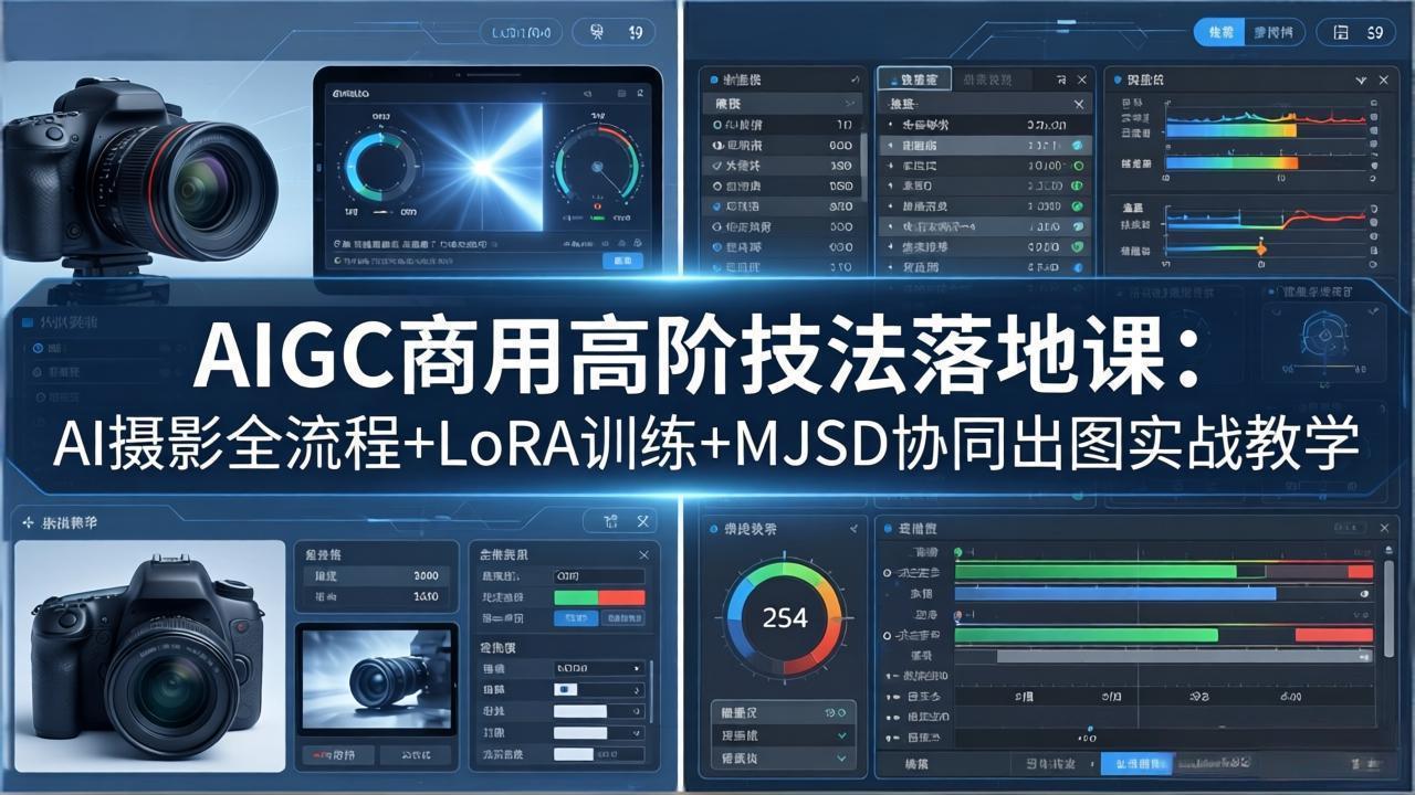 AIGC商用高阶技法落地课：AI摄影全流程+LoRA训练+MJSD协同出图实战教学-黑马项目网