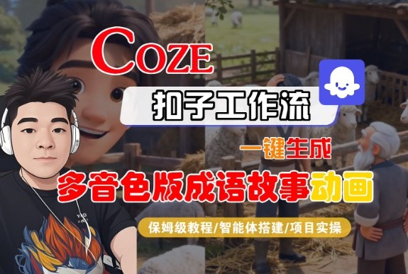 Coze扣子智能体工作流一键生成“多音色版成语故事“动画，全流程保姆级教学-黑马项目网