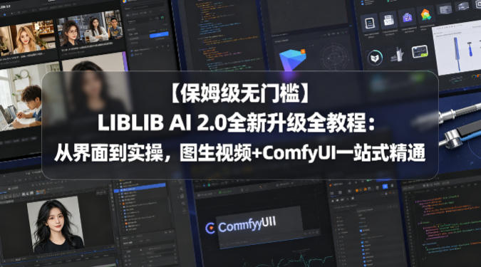 【保姆级无门槛】LIBLIB AI 2.0全新升级全教程：从界面到实操，图生视频+ComfyUI一站式精通-黑马项目网