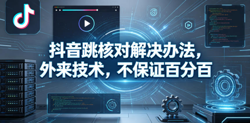 抖音跳核对解决办法，外来技术，不保证百分百-黑马项目网