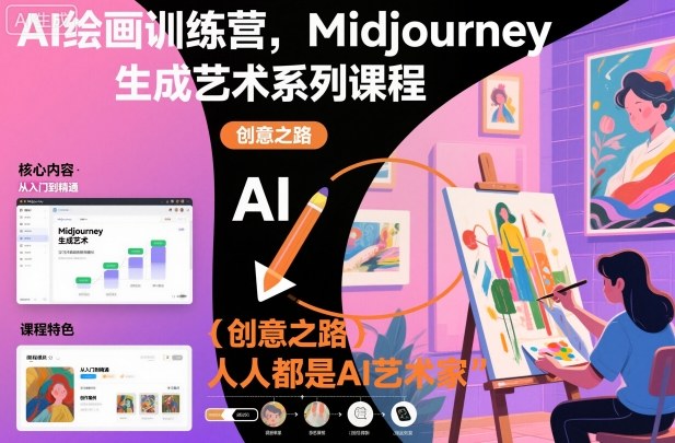 AI绘画训练营，Midjourney生成艺术系列课程，人人都是AI艺术家-黑马项目网
