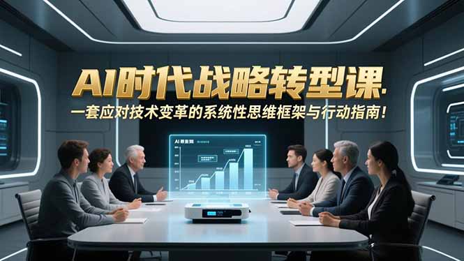 AI时代战略转型课：一套应对技术变革的系统性思维框架与行动指南！-黑马项目网