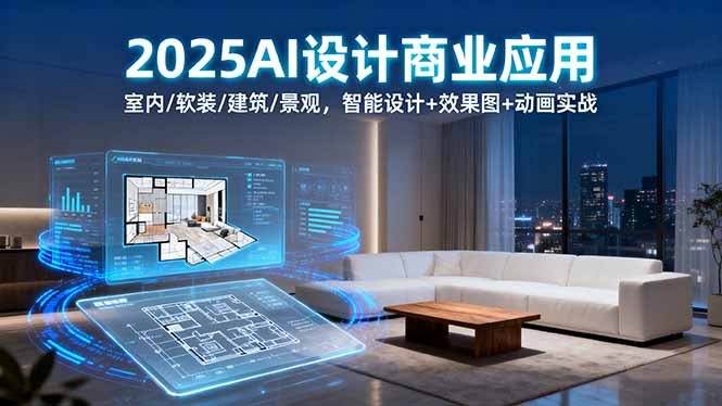 2025AI设计商业应用：室内/软装/建筑/景观，智能设计+效果图+动画实战-黑马项目网