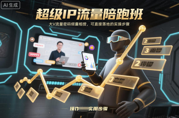超级IP流量陪跑班，大V流量密码倾囊相授，可直接落地的实操步骤-黑马项目网